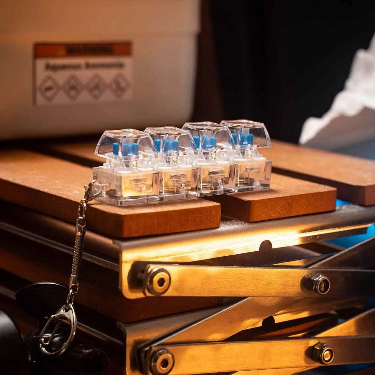 LED Keyboard Keychain Fidget Toy