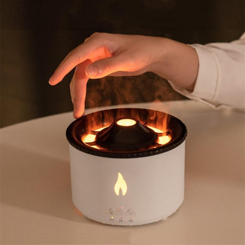 Volcano Flame Humidifier with Aromatherapy Diffuser