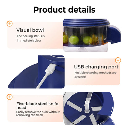 Electric Fruit Peeler - Automatic Garlic & Grape Peeling Machine