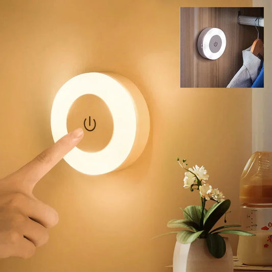 LED Portable Night Light - USB Rechargeable Touch Lamp