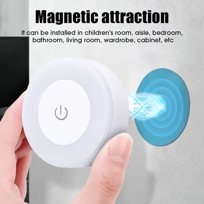 LED Portable Night Light - USB Rechargeable Touch Lamp