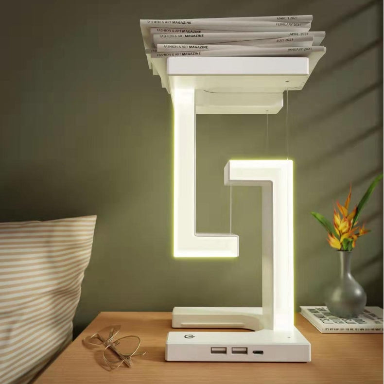 Magnetic Levitation Wireless Charging Lamp - Floating LED Desk Light