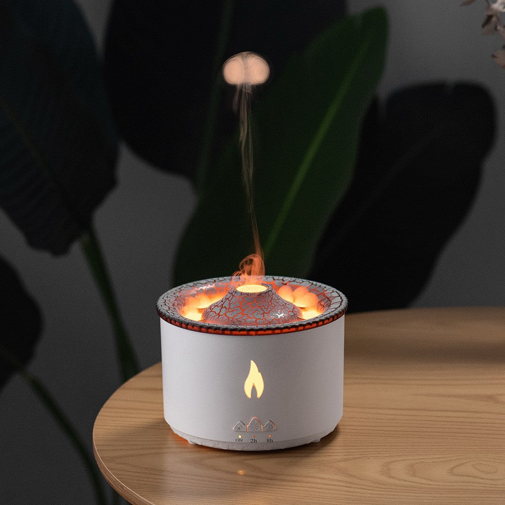 Volcano Flame Humidifier with Aromatherapy Diffuser