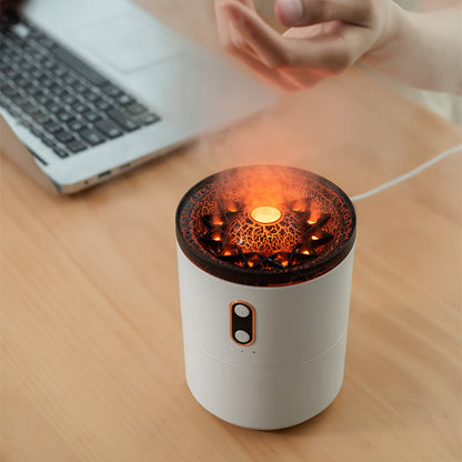 Volcano Flame Humidifier with Aromatherapy Diffuser