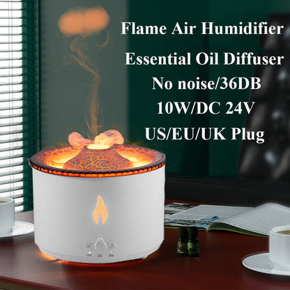 Volcano Flame Humidifier with Aromatherapy Diffuser