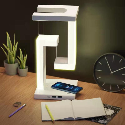 Magnetic Levitation Wireless Charging Lamp - Floating LED Desk Light
