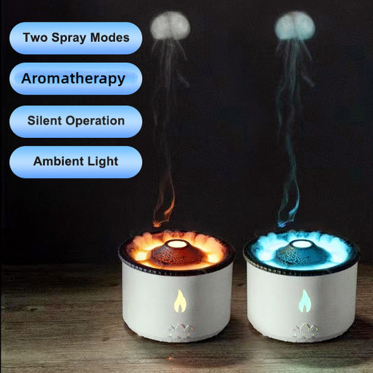 Volcano Flame Humidifier with Aromatherapy Diffuser